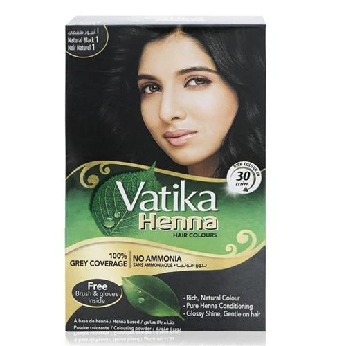 Vatika Henna Hair Color - Natural Black 10g