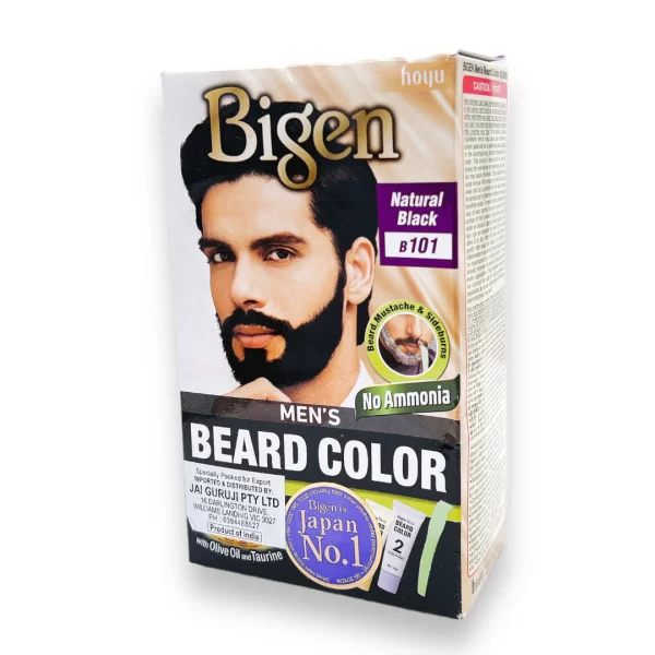Bigen Mens Beard Colour Natural Black B101 40gm