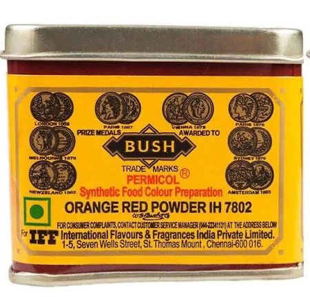 Bush red orange food color 100g