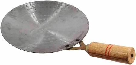 Iron Tawa with wooden handle no 10