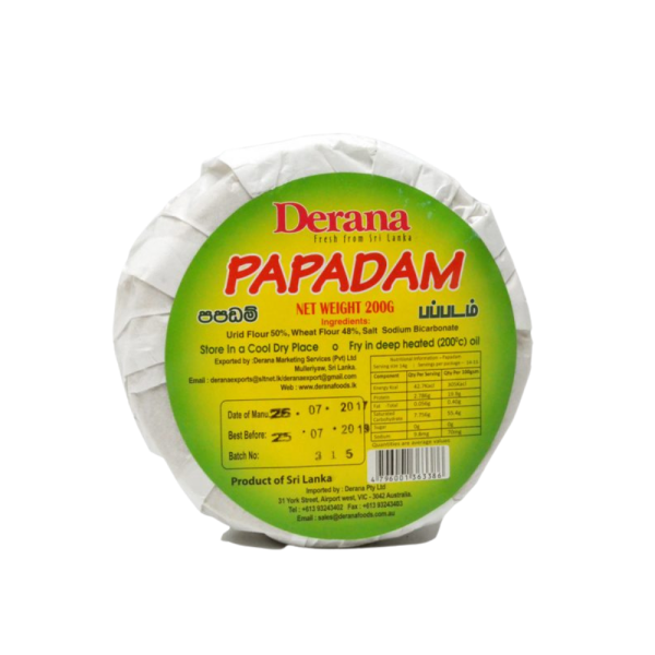 Pappadam 200g Derana