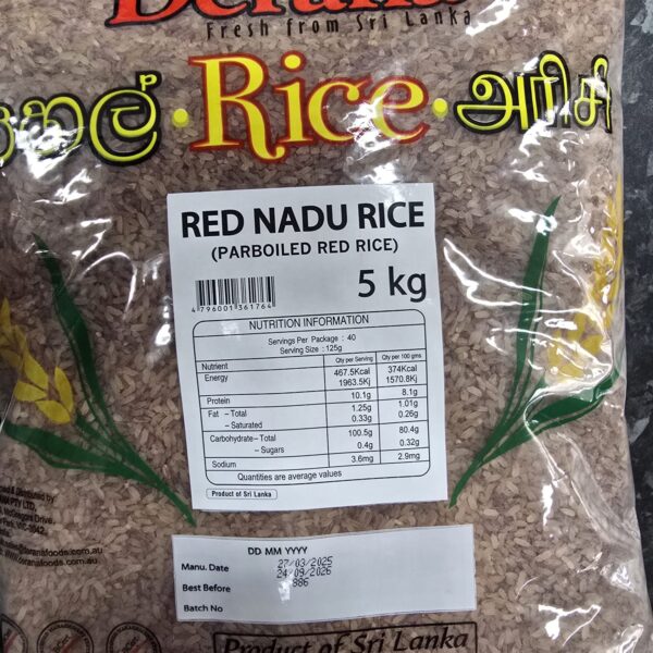 Red Nadu (parboiled ) 5kg Derana
