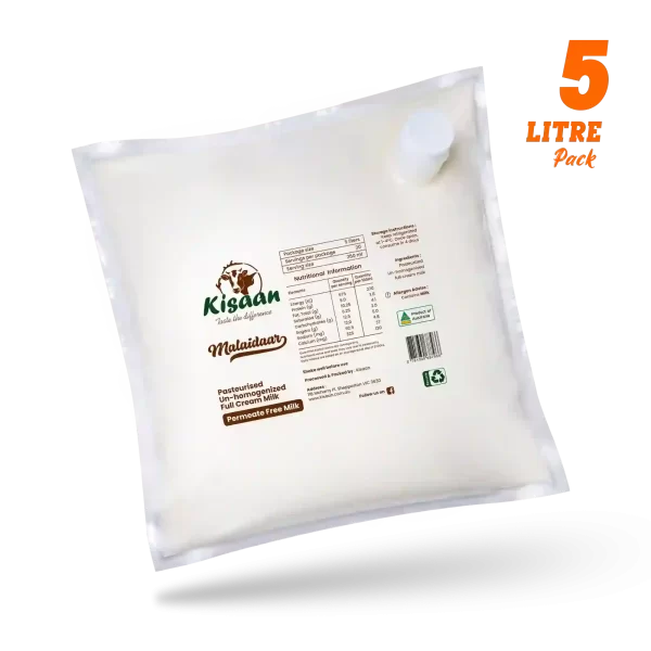 kisaan Un-homogenized Full Cream Milk - 5L