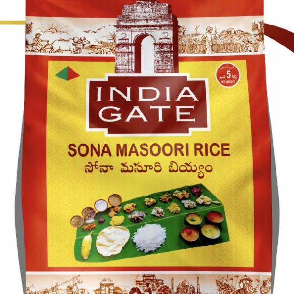 Non Basmati Sona masoori Rice 5Kg india gate