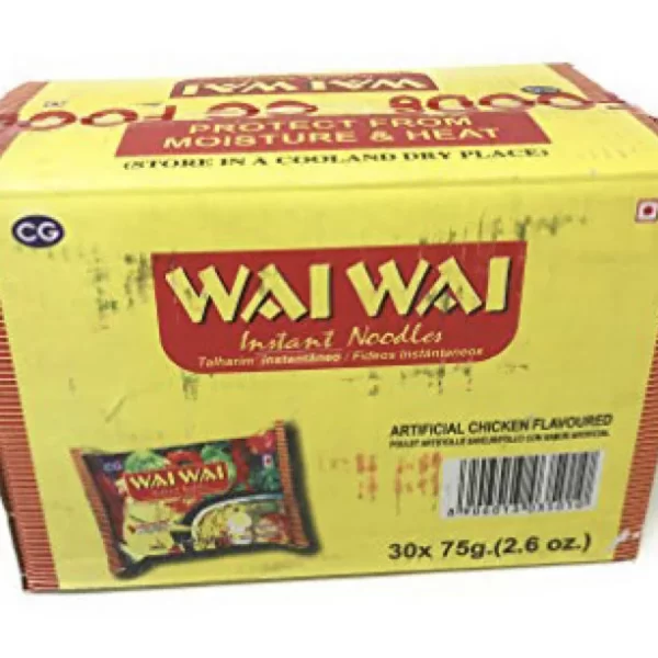 wai wai  chicken Noodles (Yellow) box